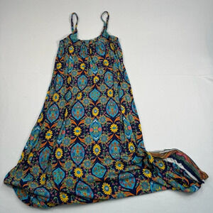 Beacan Cove Sleeveless Maxi Dress Womens Size S Multi Colored Print